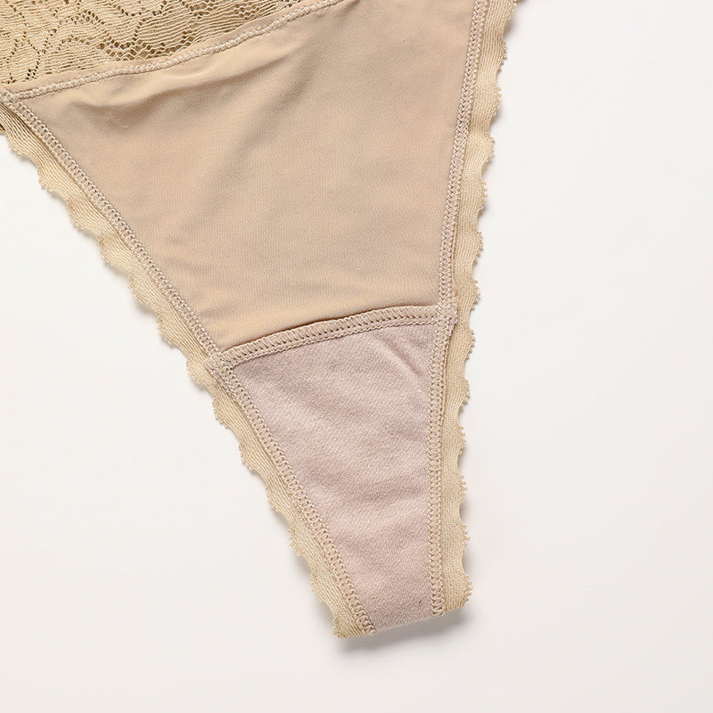 Floral Lace Waist Thong 4-Pack