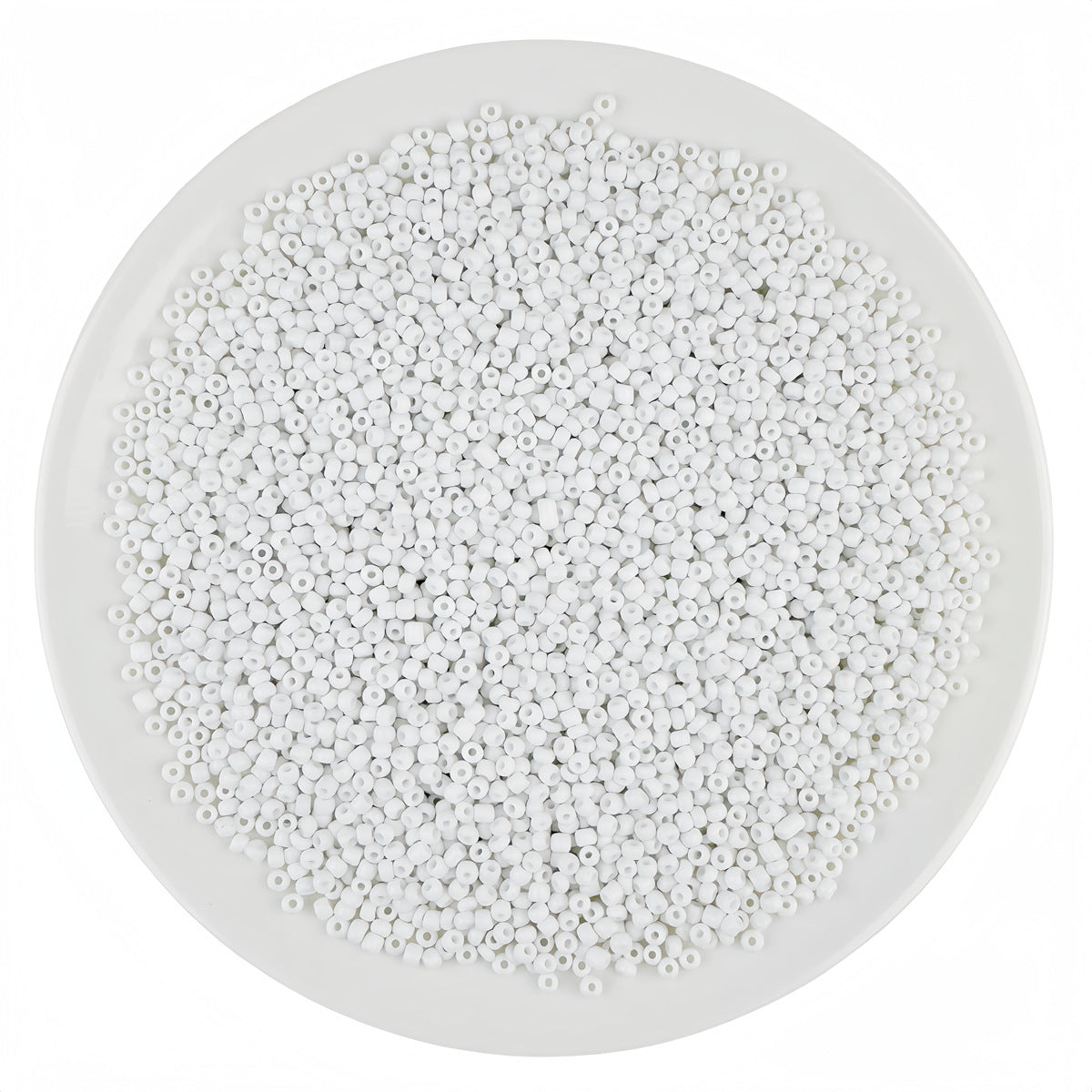 Round Solid Enamel Glass Seed Beads - 2mm Matte Solid