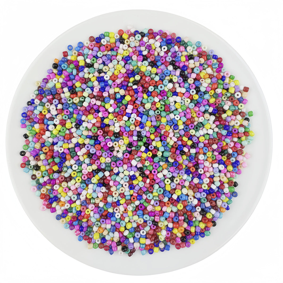 Round Solid Enamel Glass Seed Beads - 2mm Matte Solid