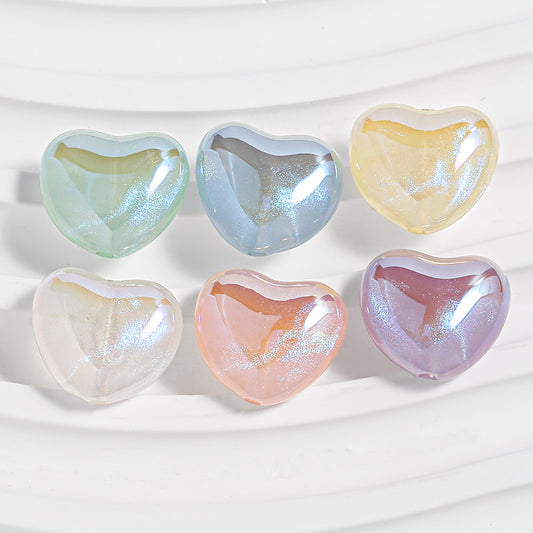Heart Beads 16mm  - 2 Pack
