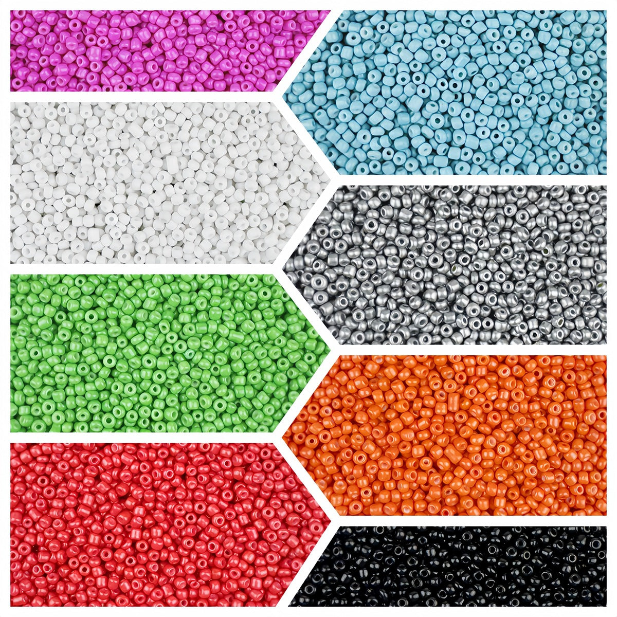Round Solid Enamel Glass Seed Beads - 2mm Matte Solid