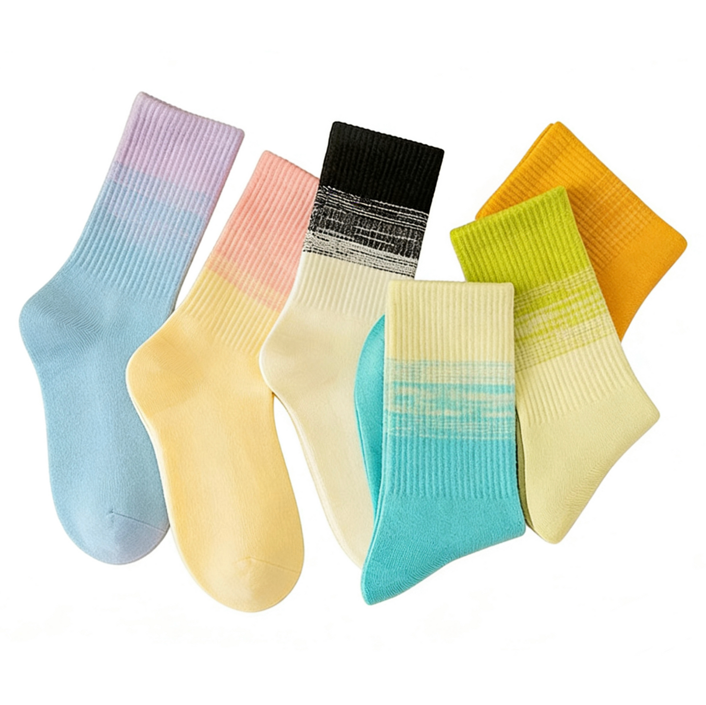 Gradient Crew Socks 3-Packs