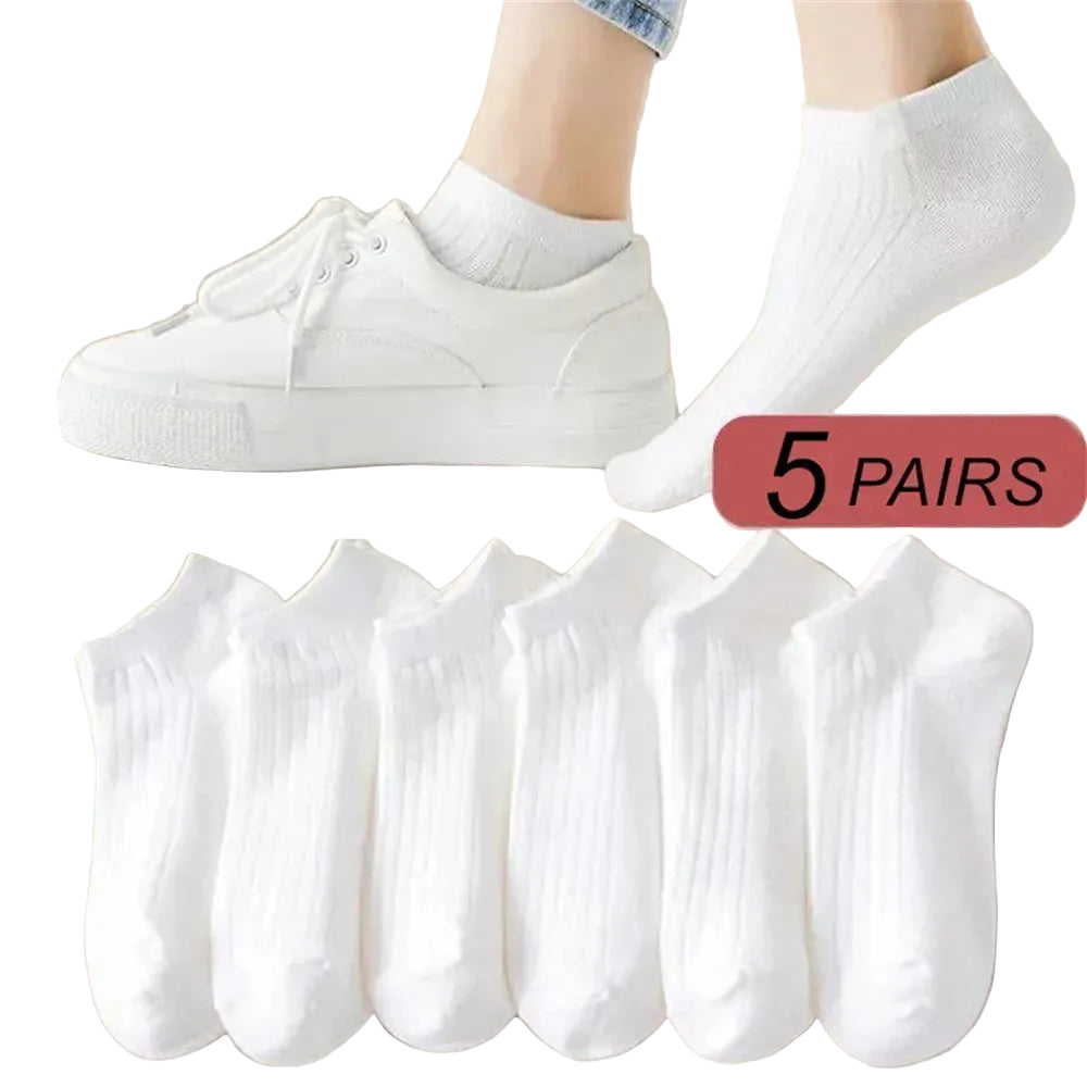 5 Pairs Women's Cotton Ankel Socks