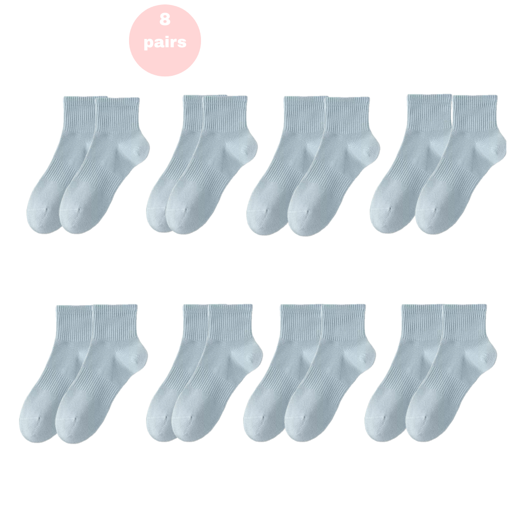 Cotton Crew Socks 8-Pack