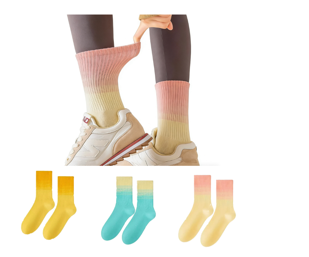 Gradient Crew Socks 3-Packs