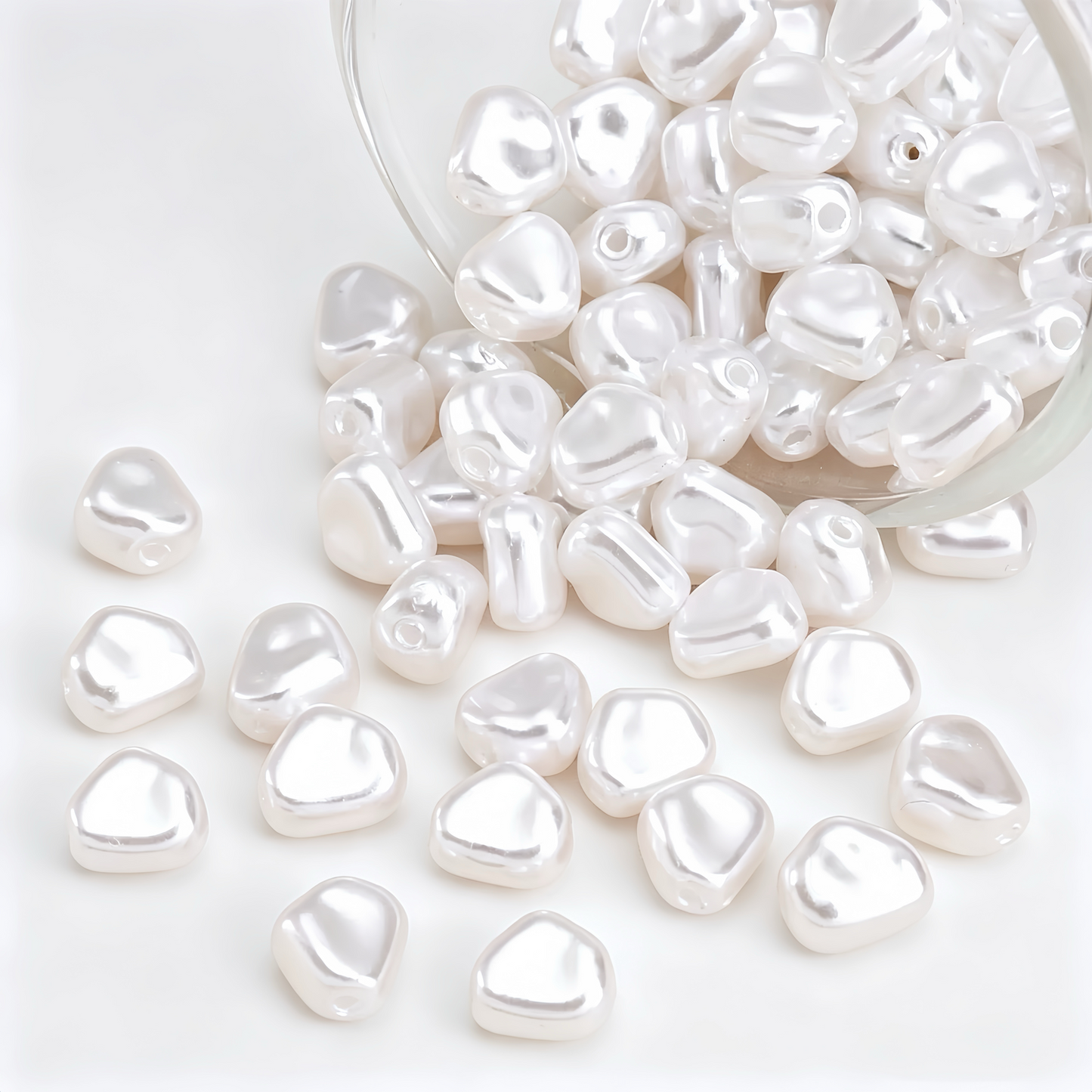 Baroque ABS Millet Bean Faux Pearl Beads